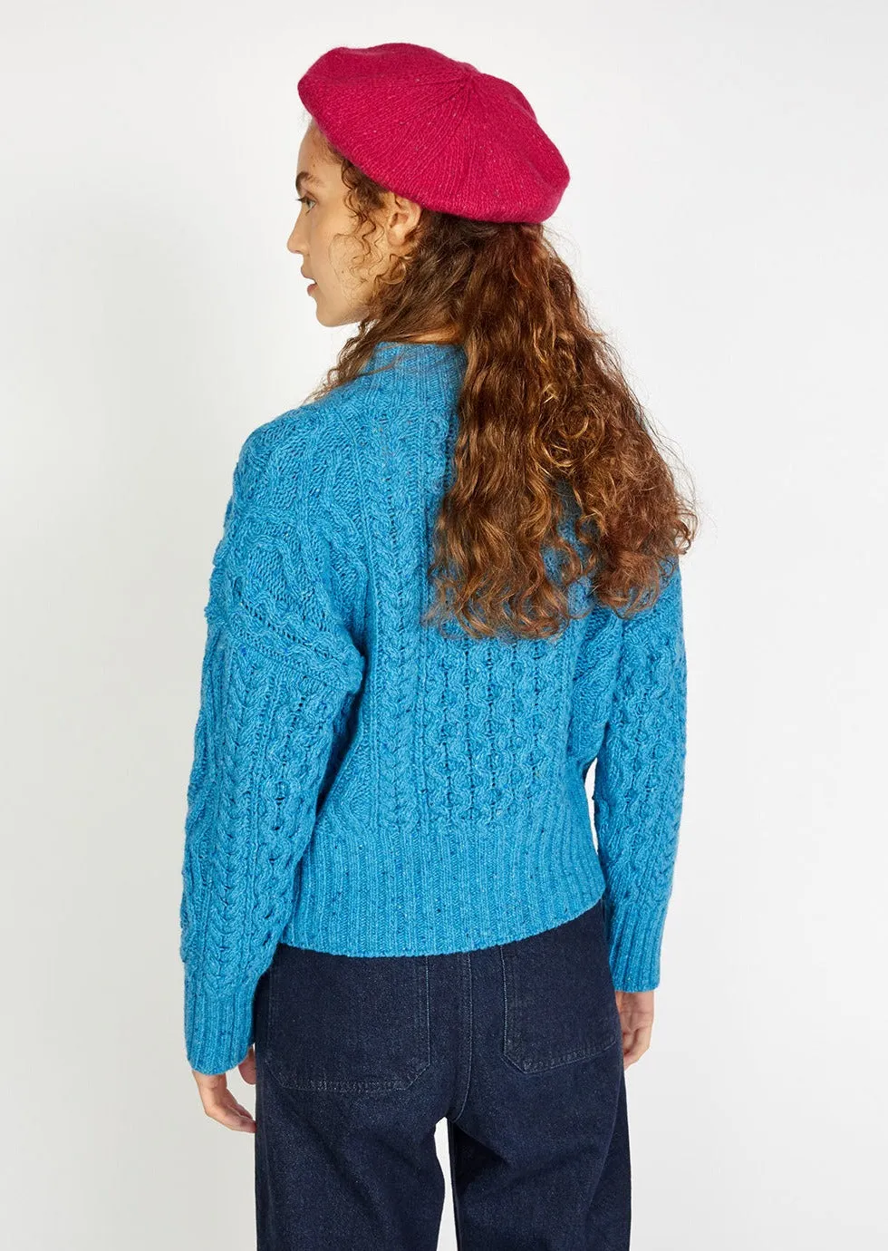 Ballybay Aran Beret - Bramble Berry