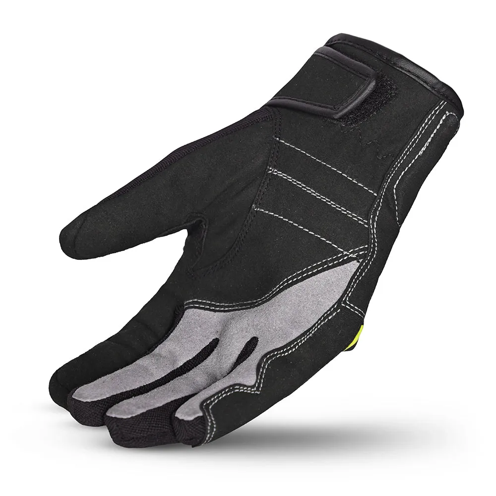 BELA Tracker Motorbike Gloves  Black Yellow Flouro