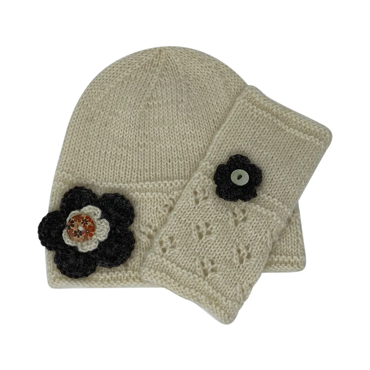 Cloche Hat and Wristwarmers