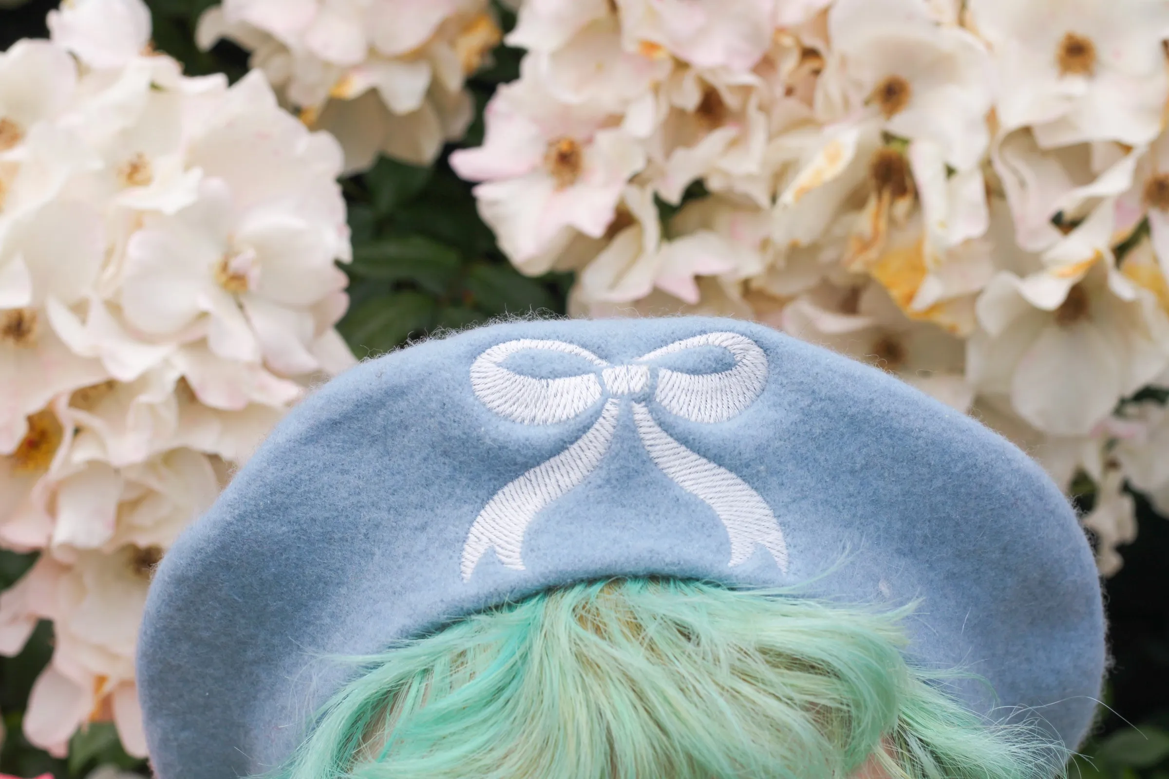 Coquette Ribbon Embroidered Beret!