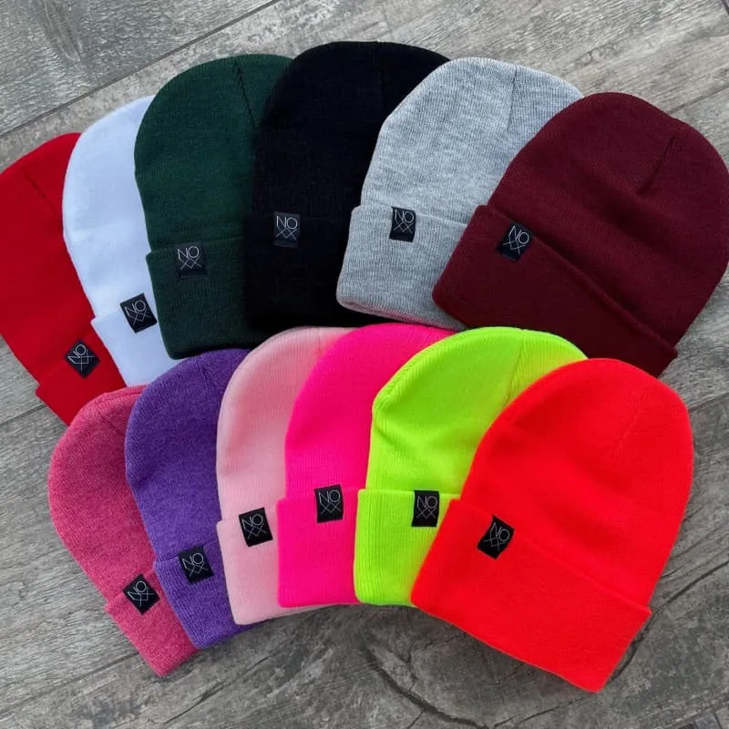 Cuff Knit Beanies: MISC COLORS