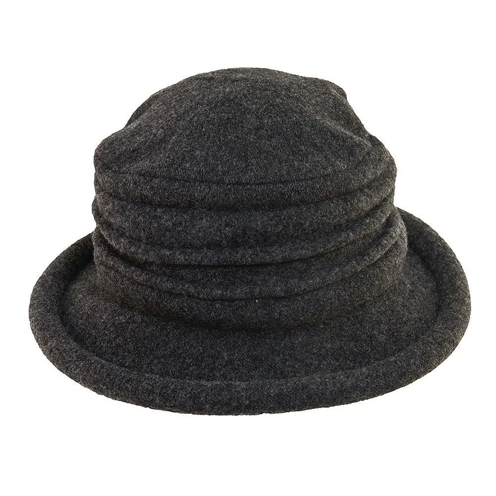 Genevra - Scala LW399 Walnut Crushable Boiled Wool Cloche Hat