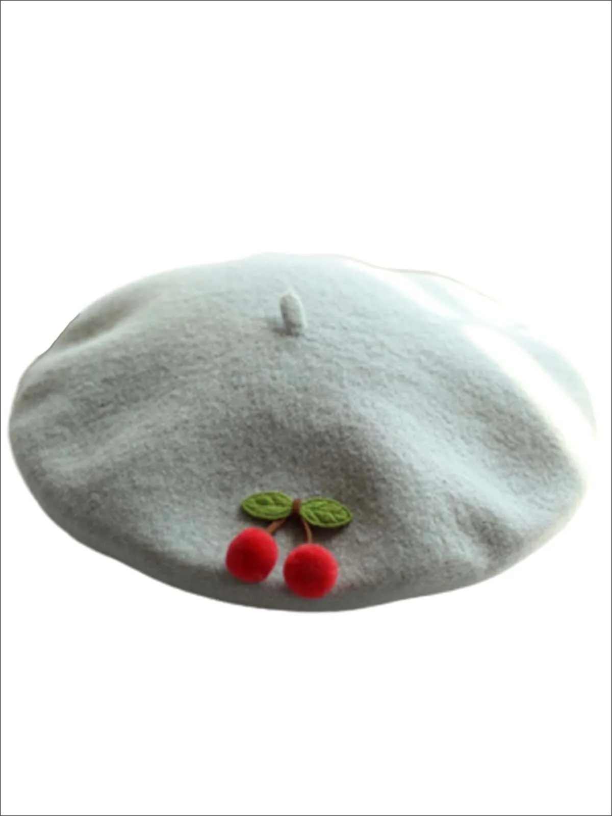 Girls Cherries French Wool Beret