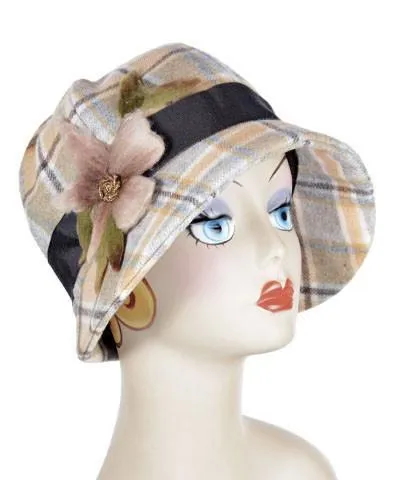 Grace Cloche Style Hat - Wool Plaid in Daybreak