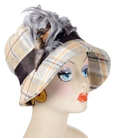 Grace Cloche Style Hat - Wool Plaid in Daybreak