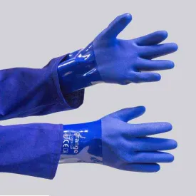 GRANGE CHEM-CUT TEXTURED PVC GLOVE - BLUE (CUT-3)