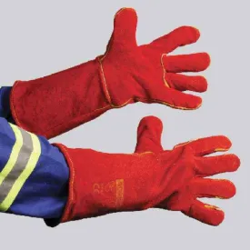 GRANGE RED HEAT LEATHER GLOVE - ELBOW LENGTH