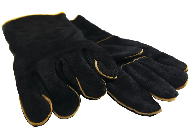 GrillPro 00528 BBQ Gloves, #1, Leather, Black :EA: QUANTITY: 1