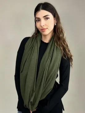 Infinity Zipper Pocket Scarf- Juniper