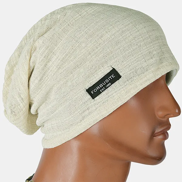 Men Slouch Hollow Beanie Thin Summer Cap  B018H