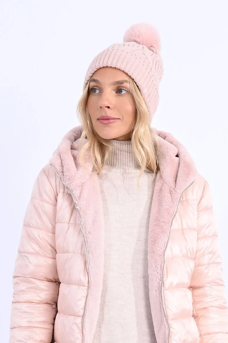 Pompom Beanie & Twists - Pink by Molly Bracken