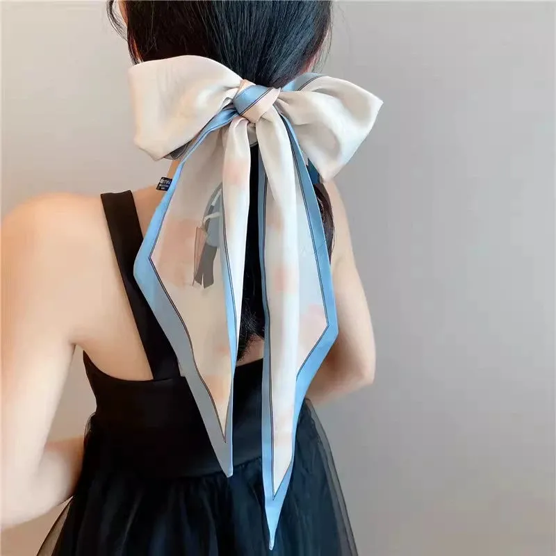 Retro Lettered Silk Scarf