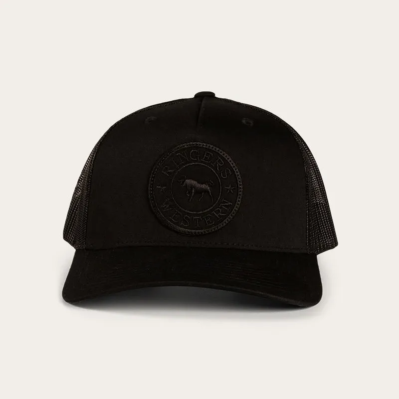 Ringers Western Signature Bull Trucker Cap Black/Black