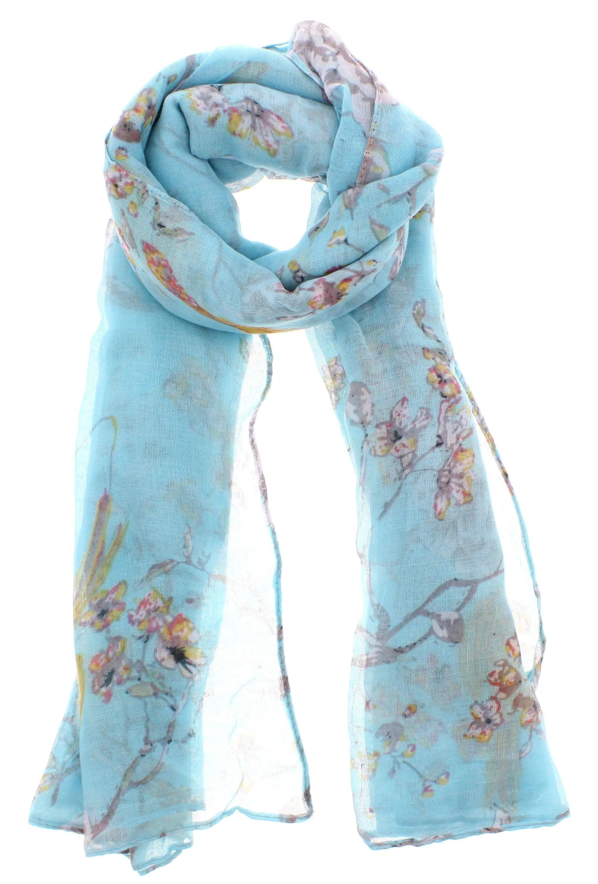 Robins, Trees & Flowers Scarf