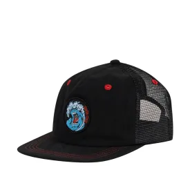 Santa Cruz Screaming Wave Youth Trucker Cap Black