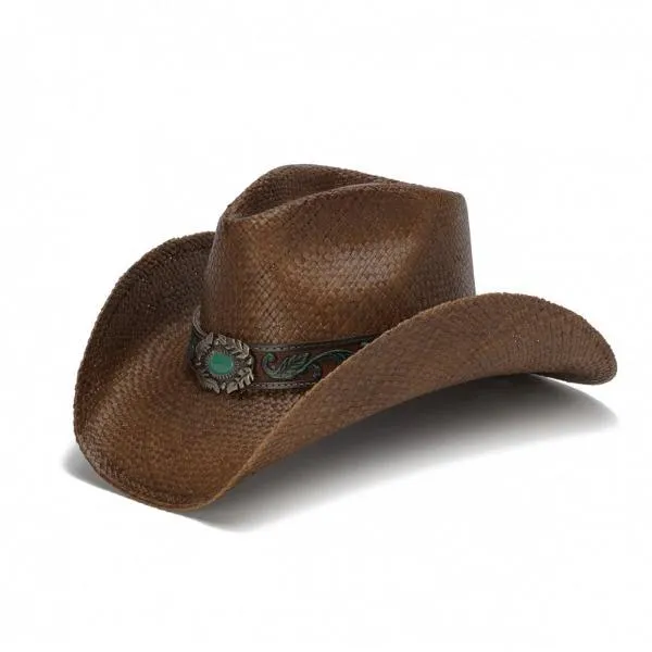 Stampede Women's Brown Straw Western Hat - The Cattail