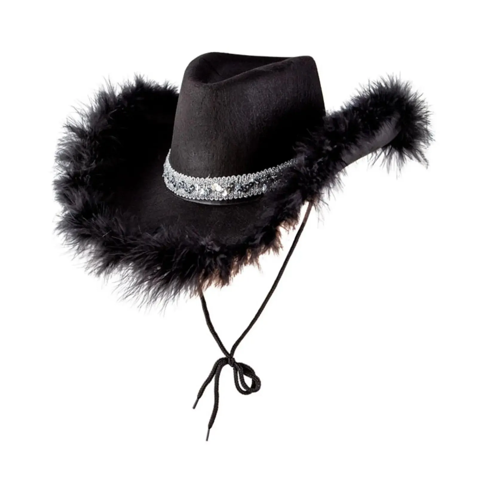 Texan Cowgirl Hat Sequins Feathers Hen Night Fancy Dress