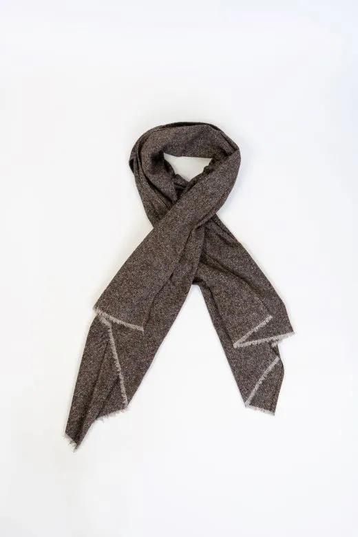 Turf Snowstorm Irish Tweed Scarf